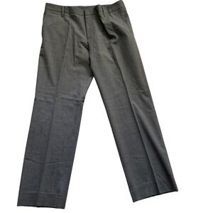 HUGO BOSS Halmex Straight Wool Blend Dress‎ Pants High Rise Men's SZ 37 Gray